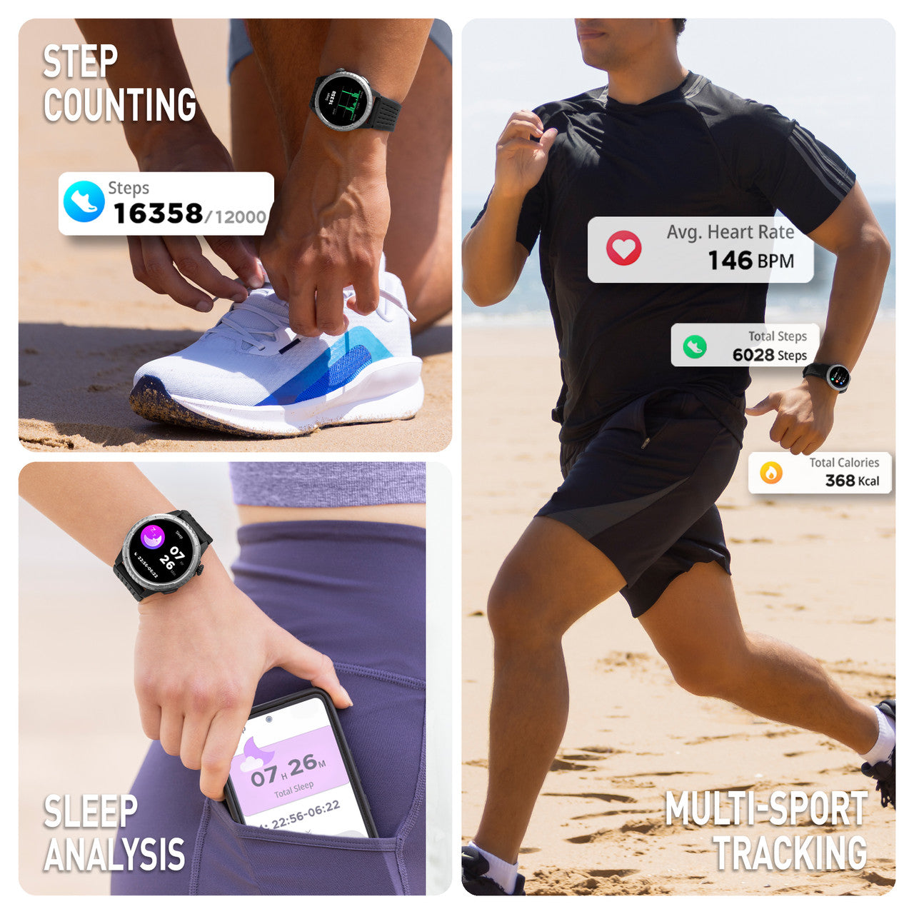 Reflex Active SeaVenture 5ATM Black Strap Watch