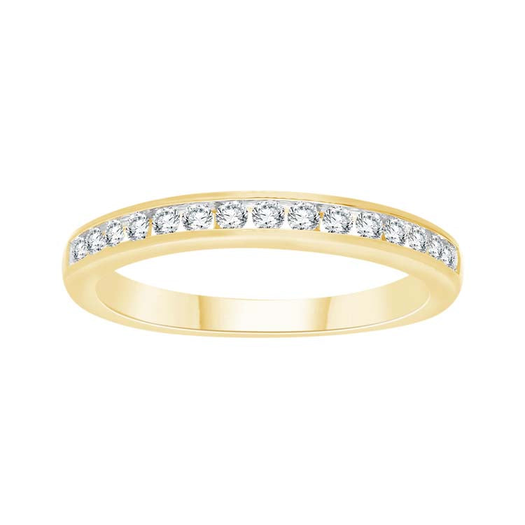 0.25ct Diamond Channel Set Band in 9K Yellow Gold