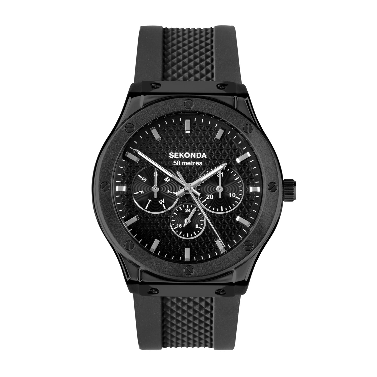Sekonda Titan 42mm Mens Watch Stainless Steel Band Black 2024