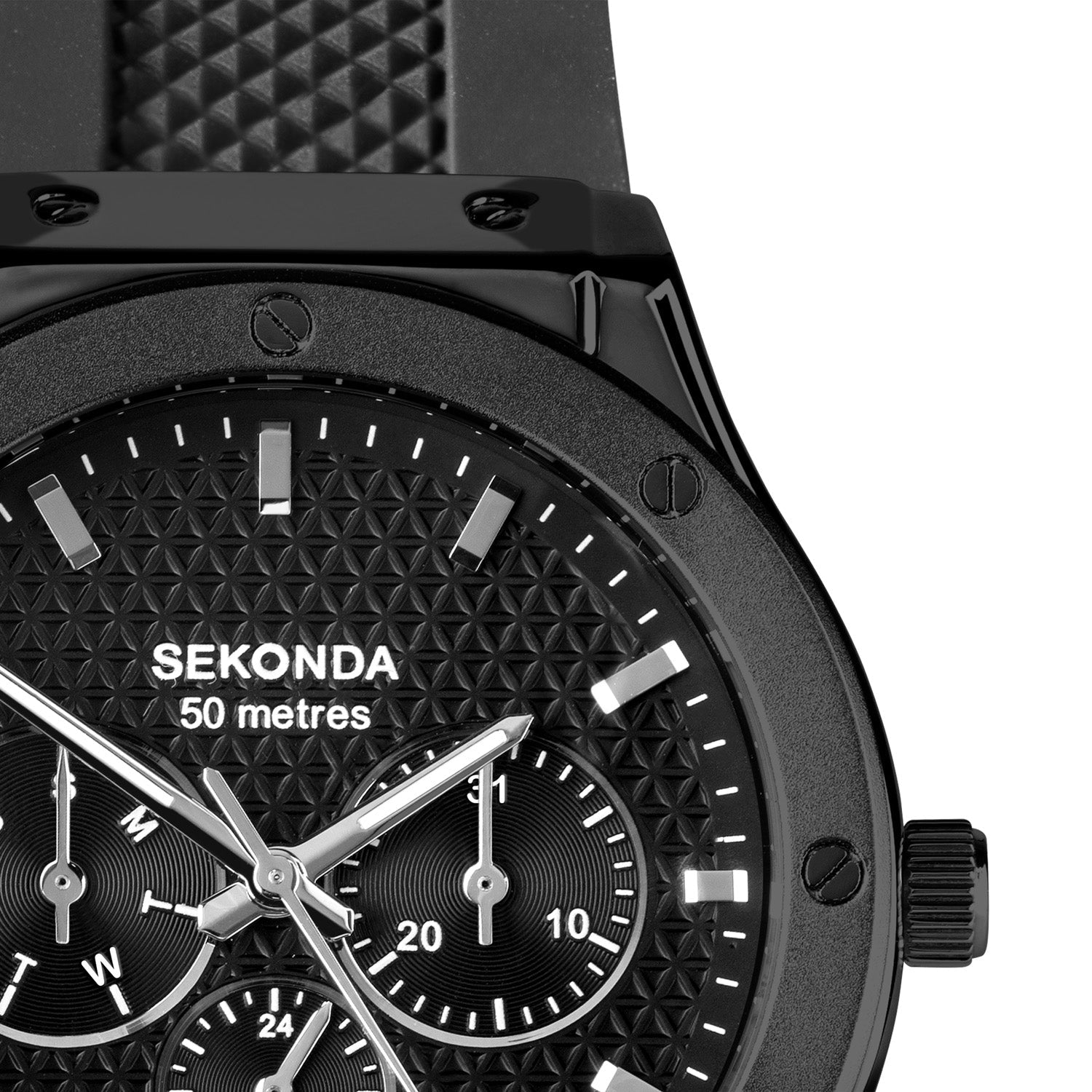 Sekonda Titan 42mm Mens Watch Stainless Steel Band Black 2024