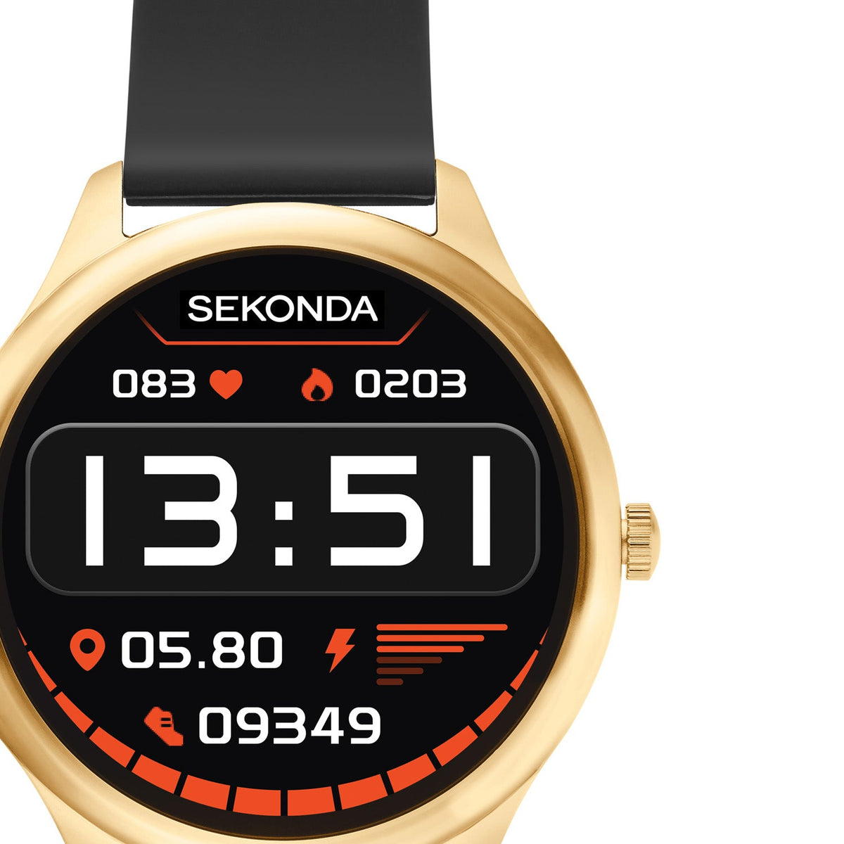 Sekonda Active X LCD Display 43mm Unisex Watch Black SK30291