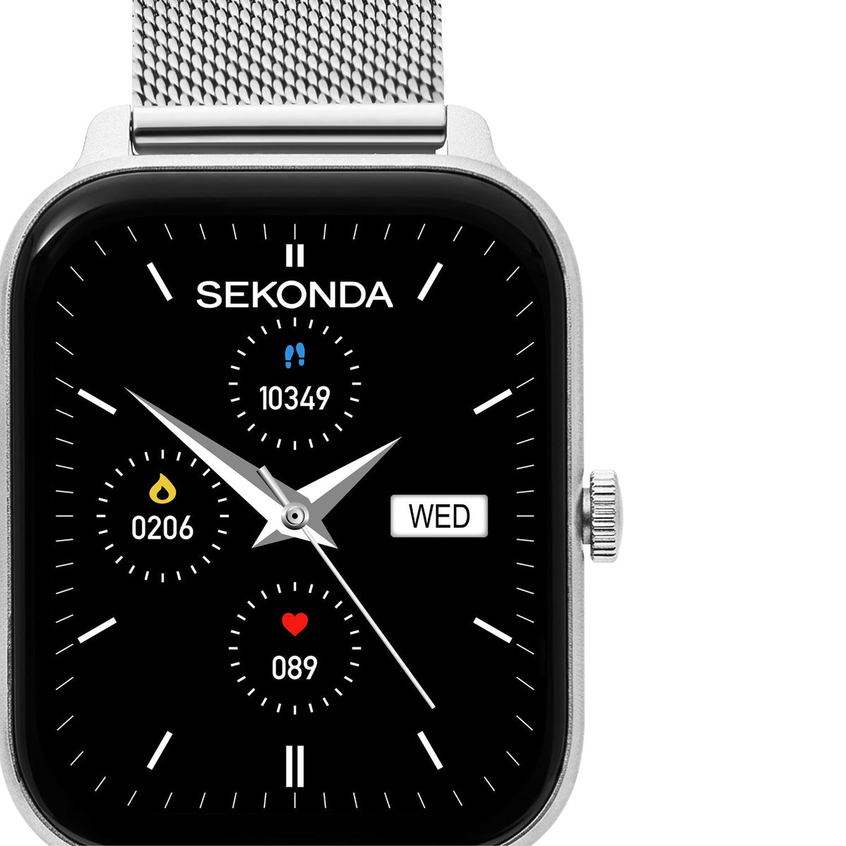 Sekonda Smart Motion Black Dial Silver Steel Unisex Watch SK30365 view 3