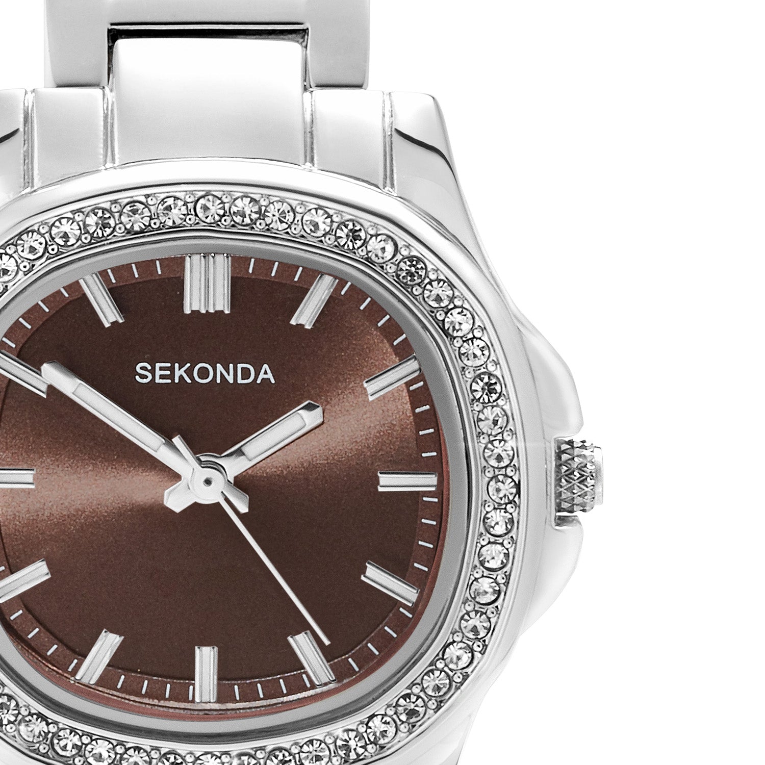 Sekonda Womens Octaire Mocha Dial Stainless Steel 30mm Watch