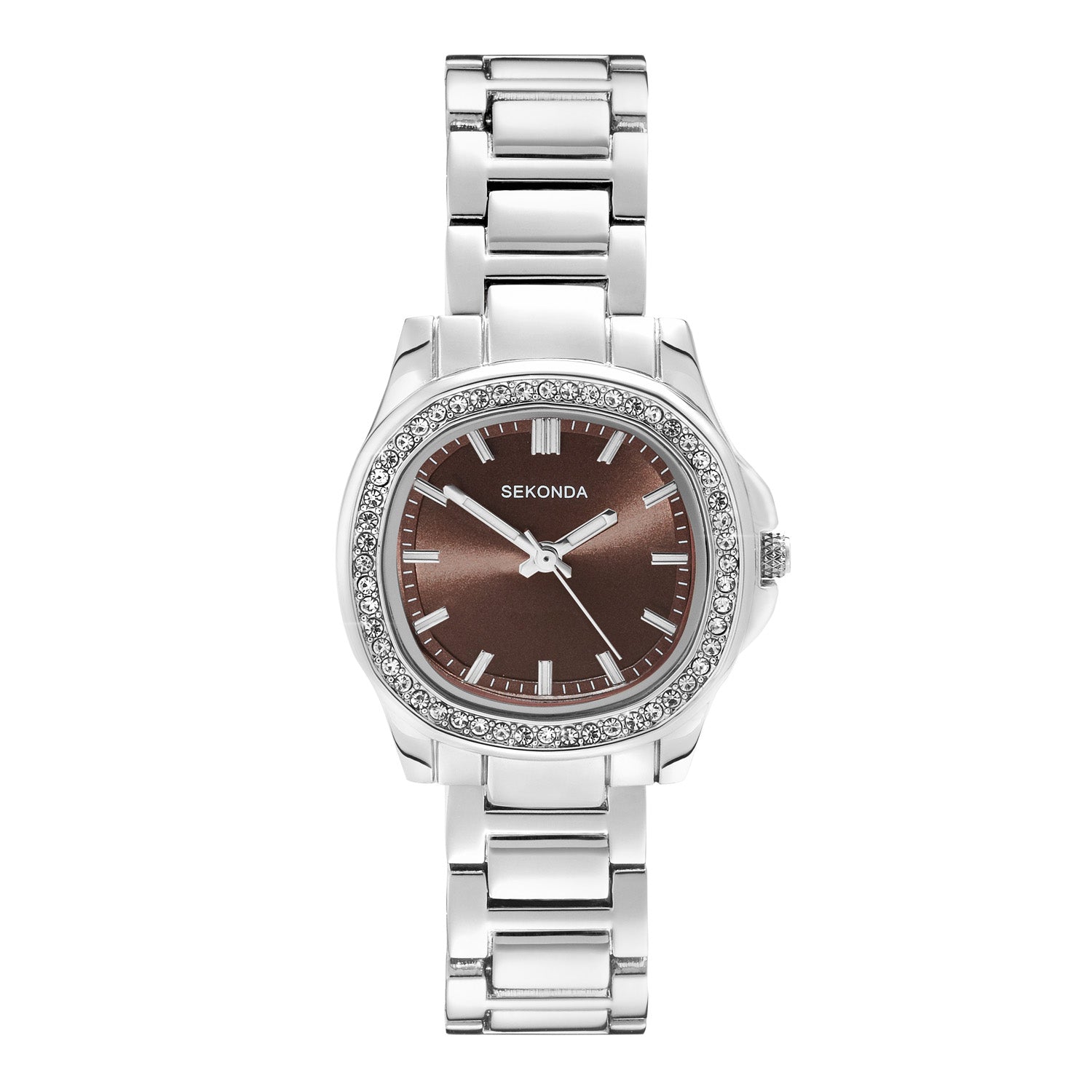 Sekonda Womens Octaire Mocha Dial Stainless Steel 30mm Watch