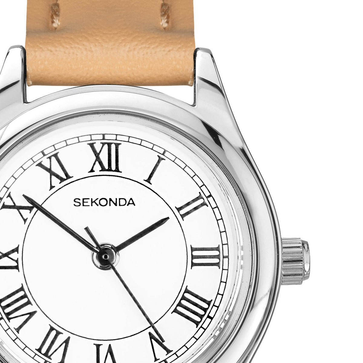 Sekonda Evans White Dial 25mm Womens Watch Tan SK40731