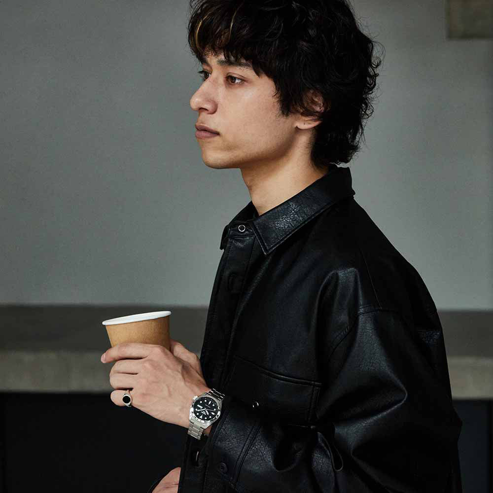 Seiko Sports Black Dial Automatic Watch SRPE55K