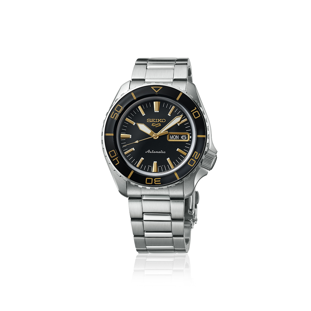 Seiko SNZH Tribute with Black-Gold Bezel and Luminescent Indices SRPK99K