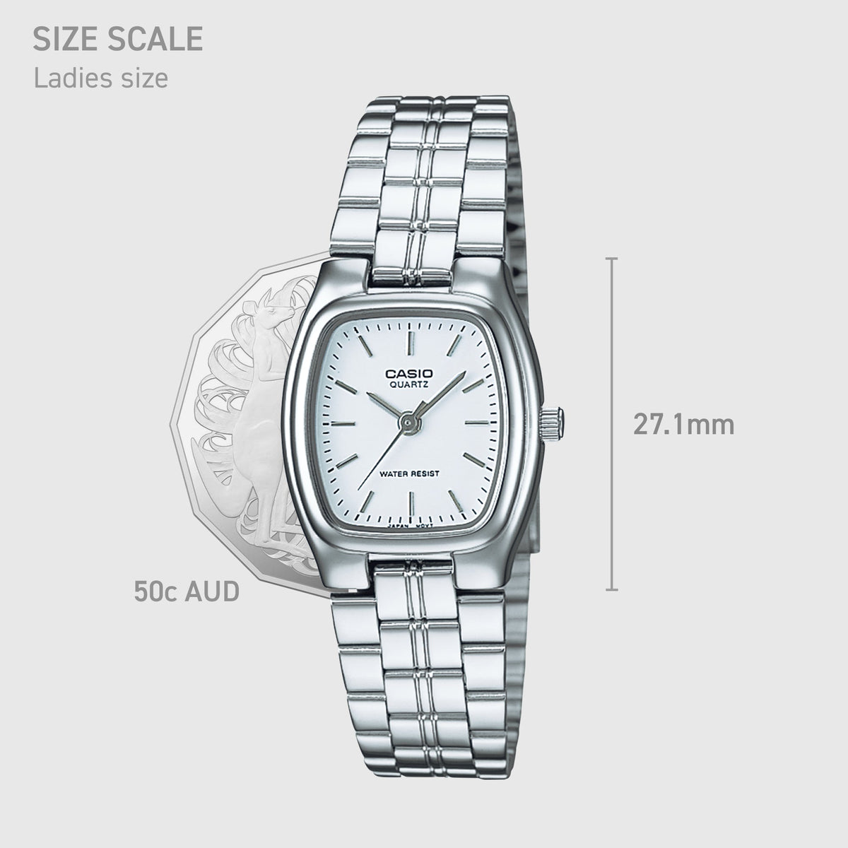 Casio Vintage LTP1169D-7A silver women's analogue watch