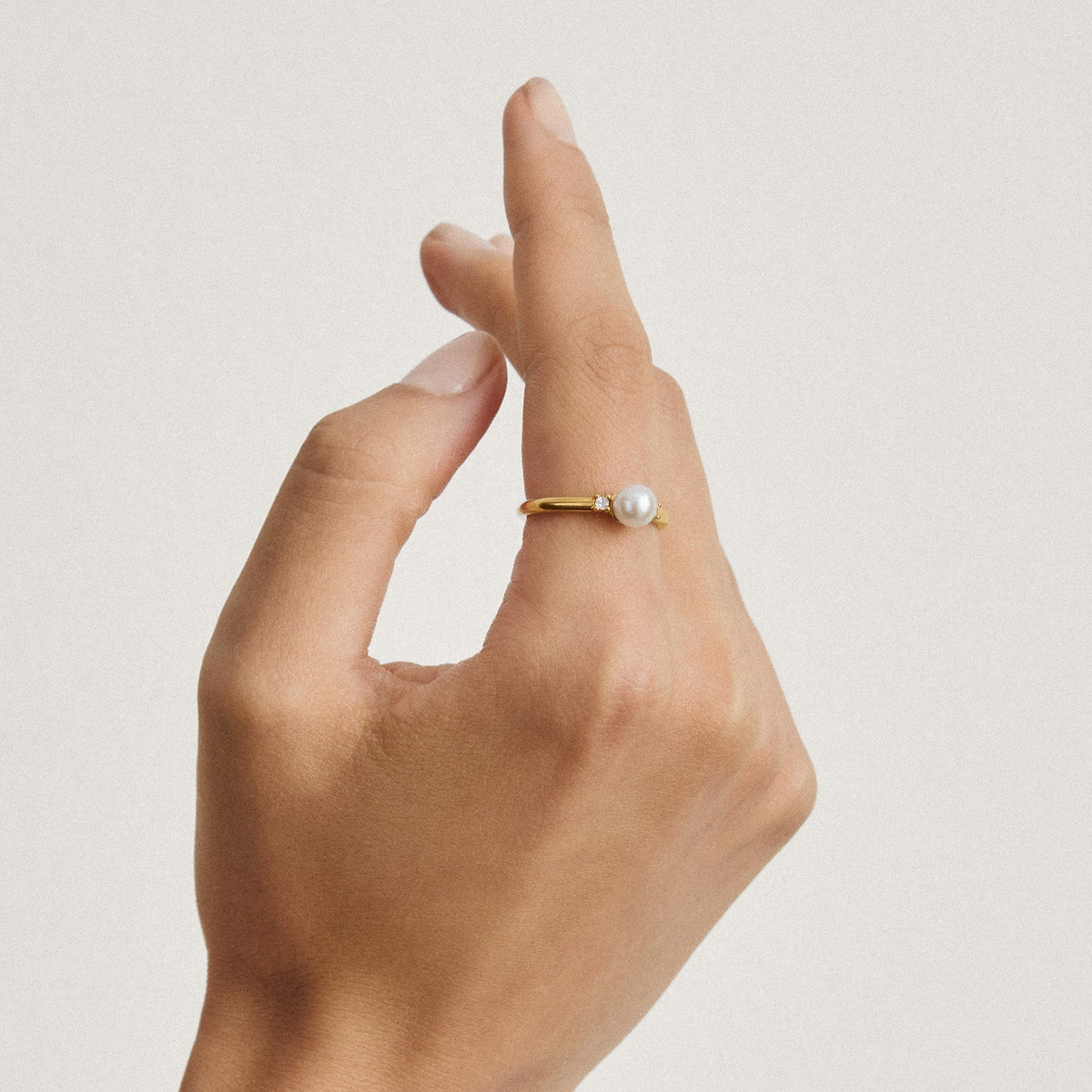 Thomas Sabo Ring pearl with zirconia