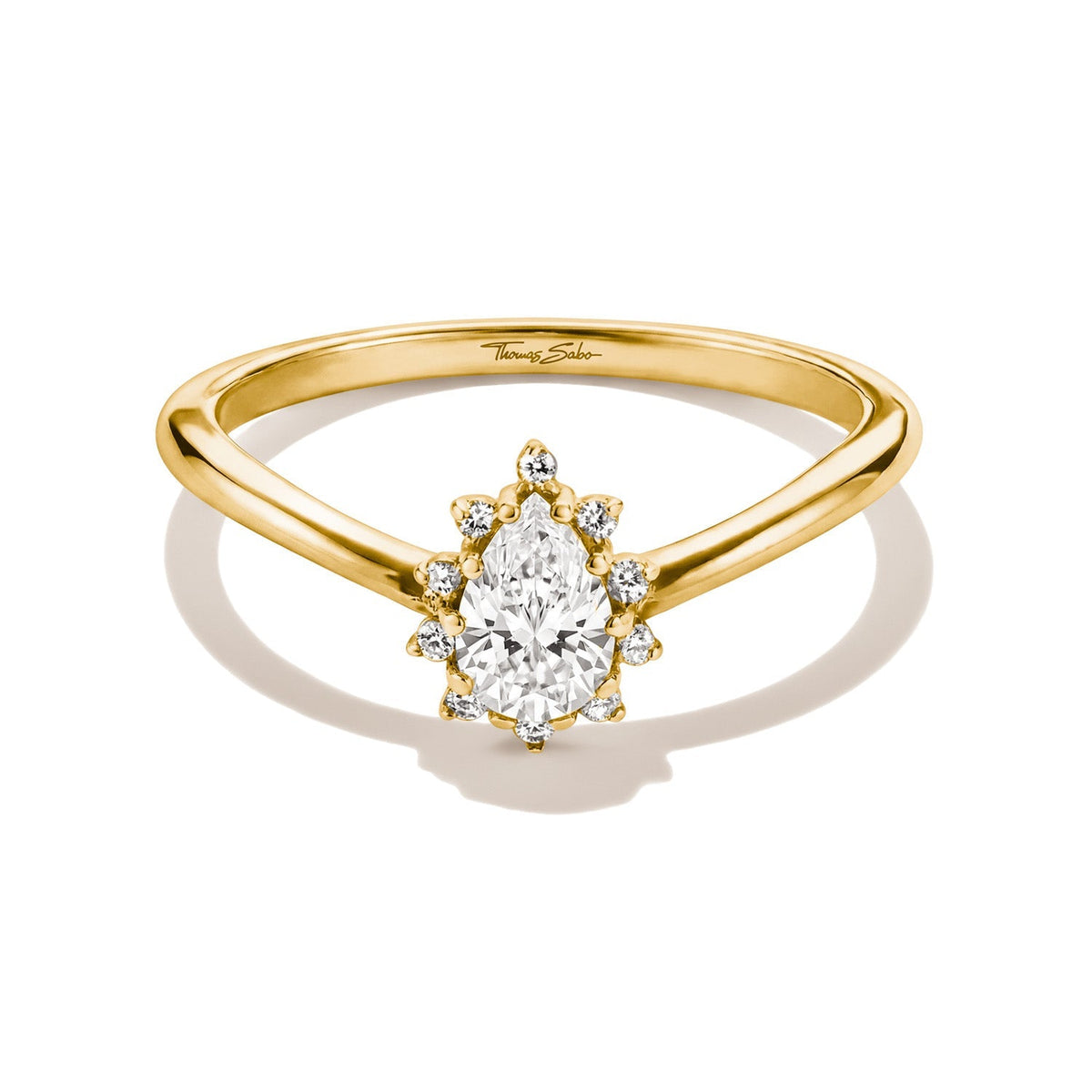 Thomas Sabo Ring with zirconia in teardrop shape TR2479MY50