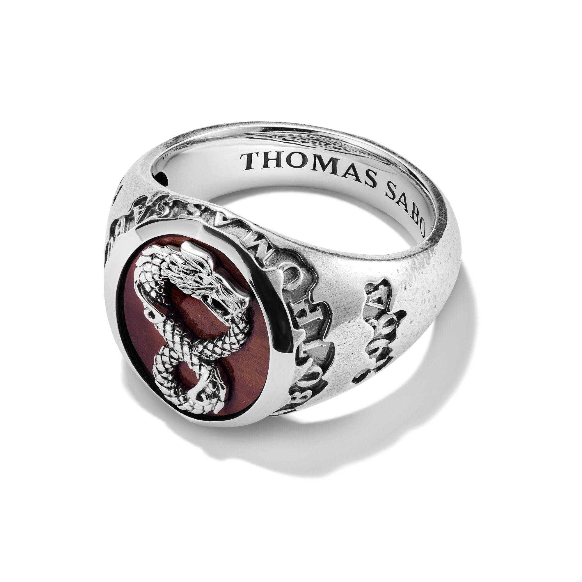 THOMAS SABO Signet Ring Dragon Red Tigerâs Eye