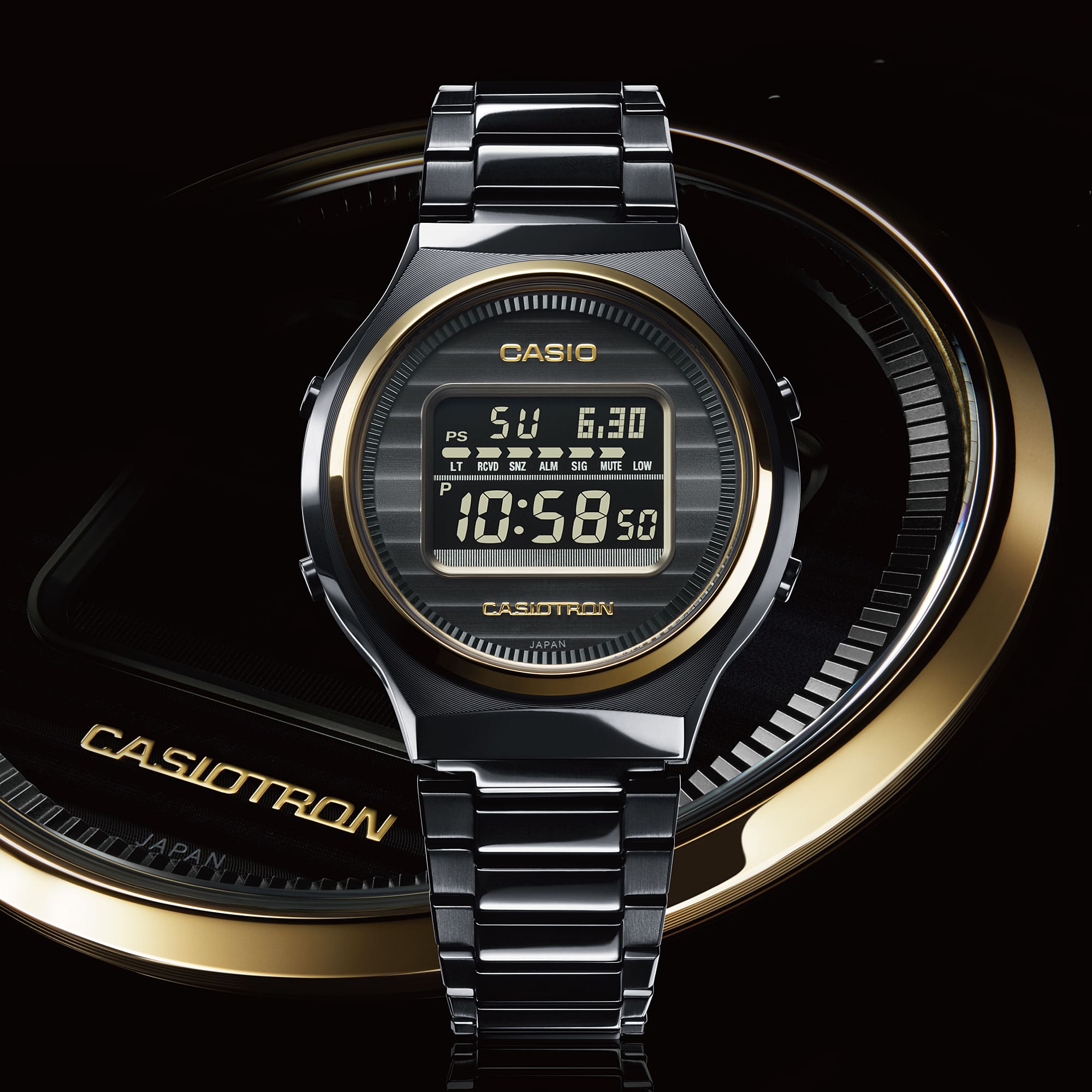Casio Casiotron Black Stainless Steel Watch TRN50ZE-1A