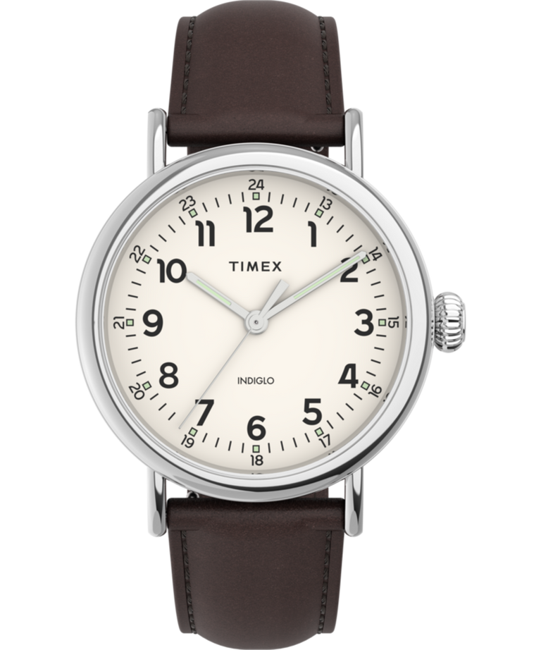 Timex Standard 40mm Leather Strap Watch TW2V27800 Watch Direct