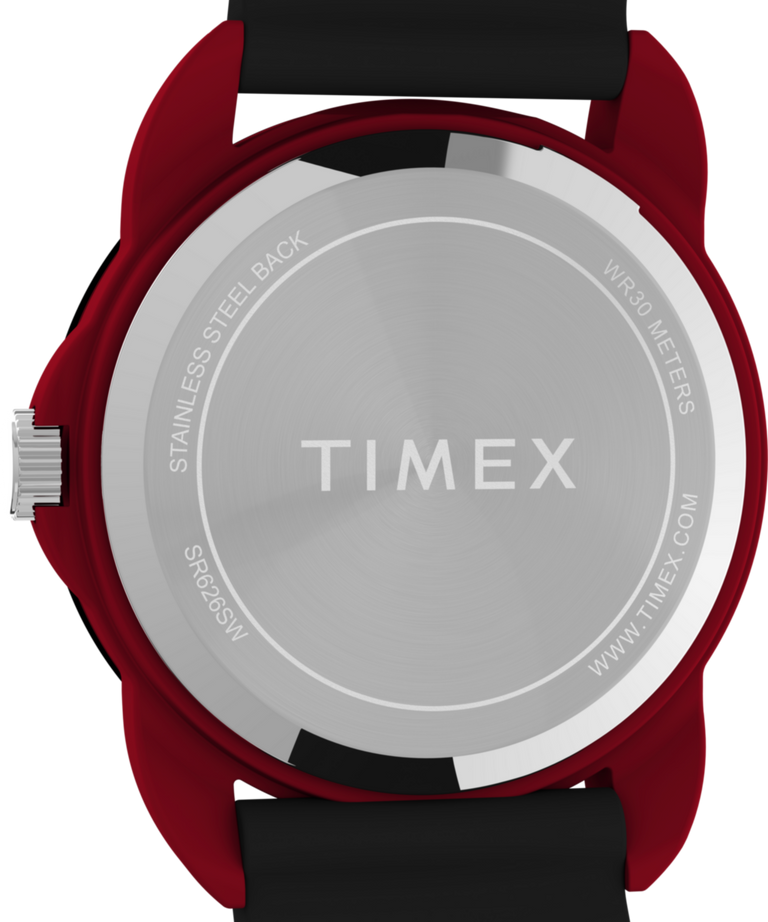 Timex Time Machines Red and Black Silicone Strap Kids Watch TW2W91900