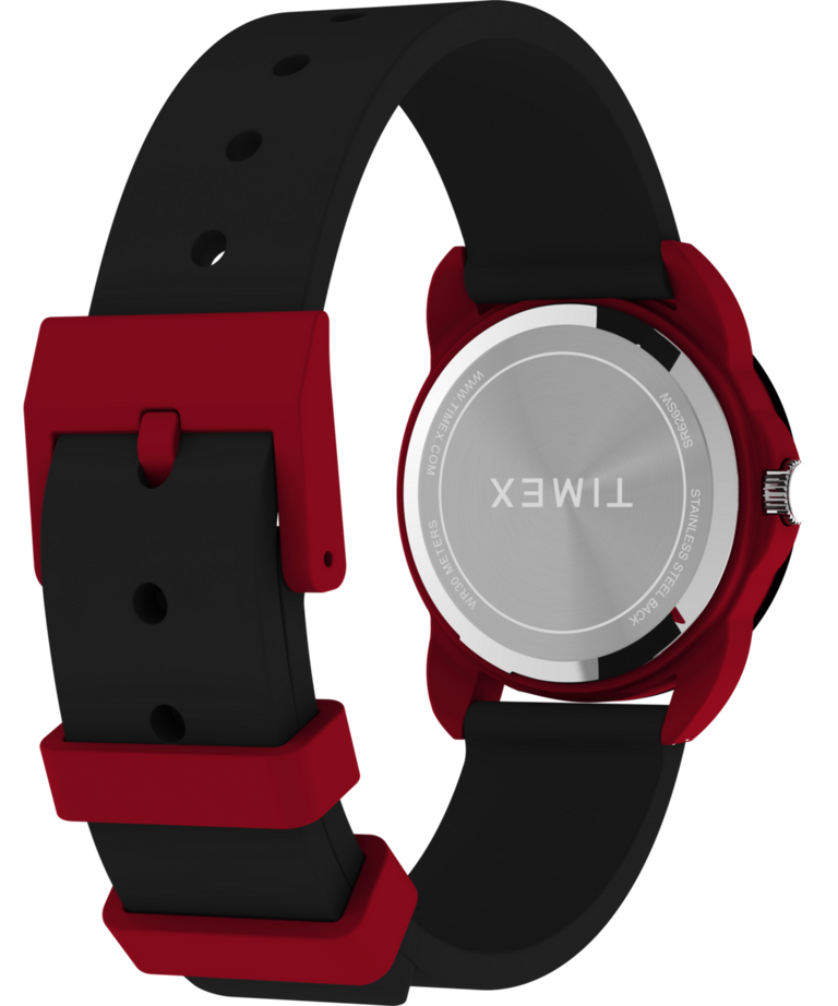 Timex Time Machines Red and Black Silicone Strap Kids Watch TW2W91900