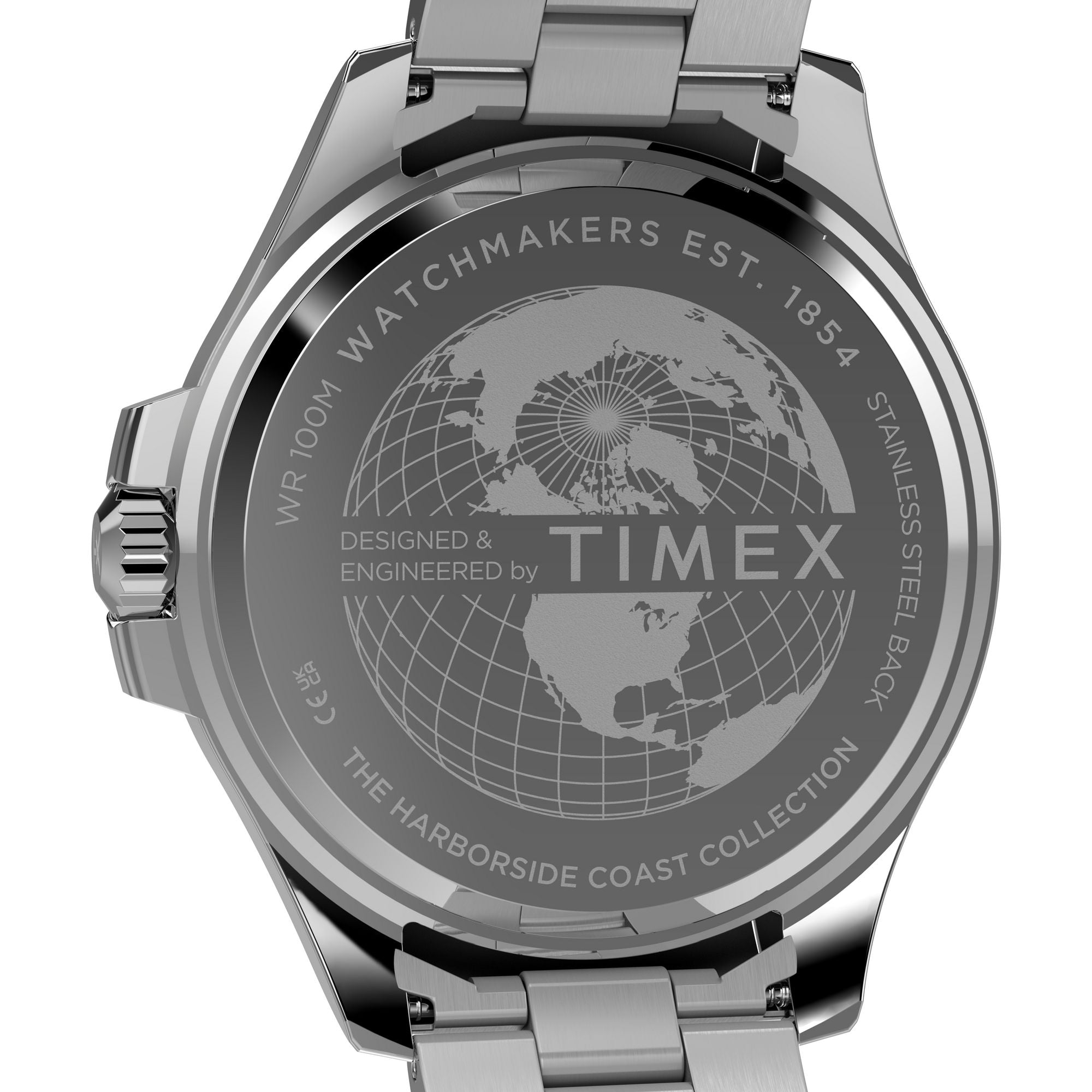 Timex Harbourside Chronograph Black Dial Stainless Steel Men's Watch TW2Y33300