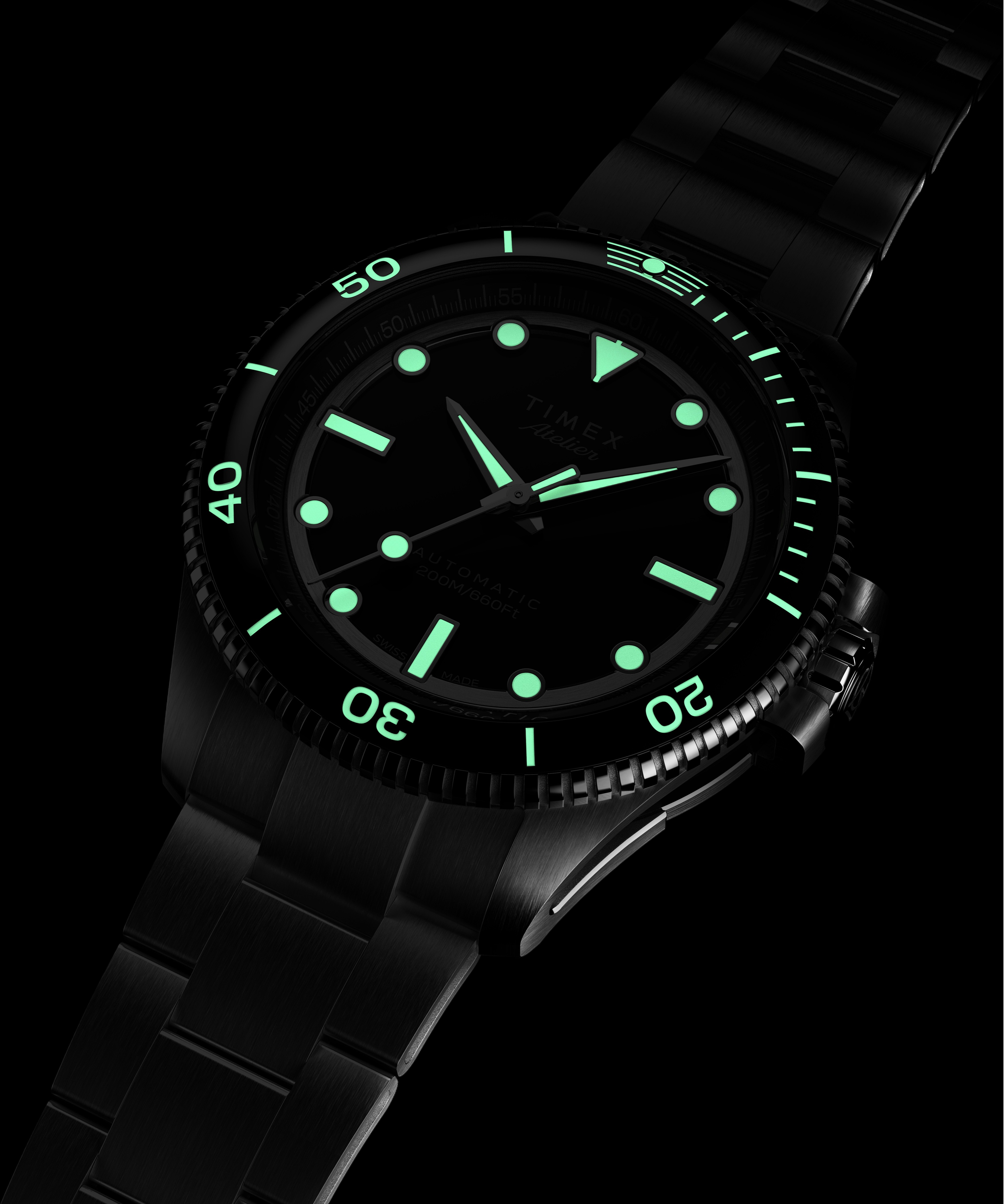 Timex Atelier Swiss Automatic Marine M1A Stainless Steel Men's Watch TW2Y72500