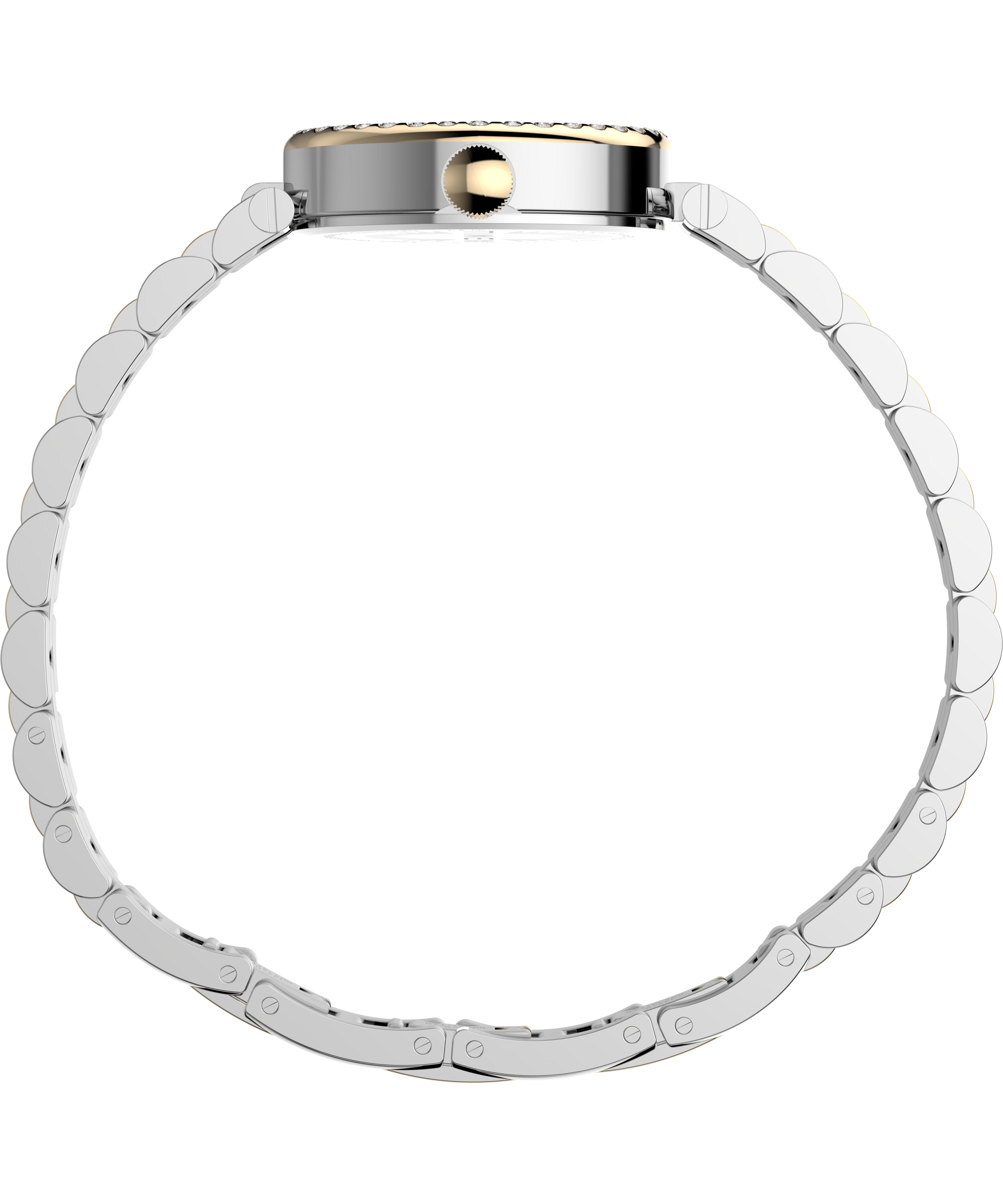 Timex Cavatina 19mm Silver-Tone Dial Two-Tone Bracelet Watch TW2Y90200