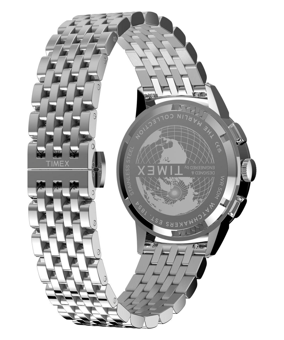 Timex Marlin Neo Classic Chronograph 40mm Cream Dial Stainless Steel Watch TW3A00300