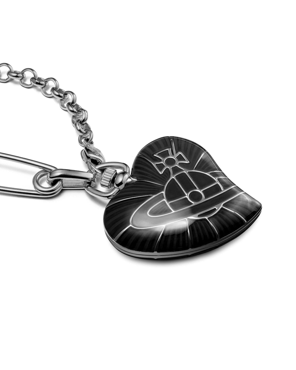 Vivienne Westwood Heart Pendant 32mm Black Watch