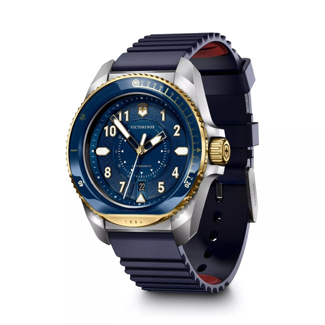 Victorinox Journey 1884 43mm Blue Rubber Strap Blue Dial Watch 242013
