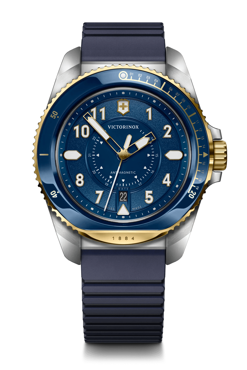 Victorinox Journey 1884 43mm Blue Rubber Strap Blue Dial Watch 242013