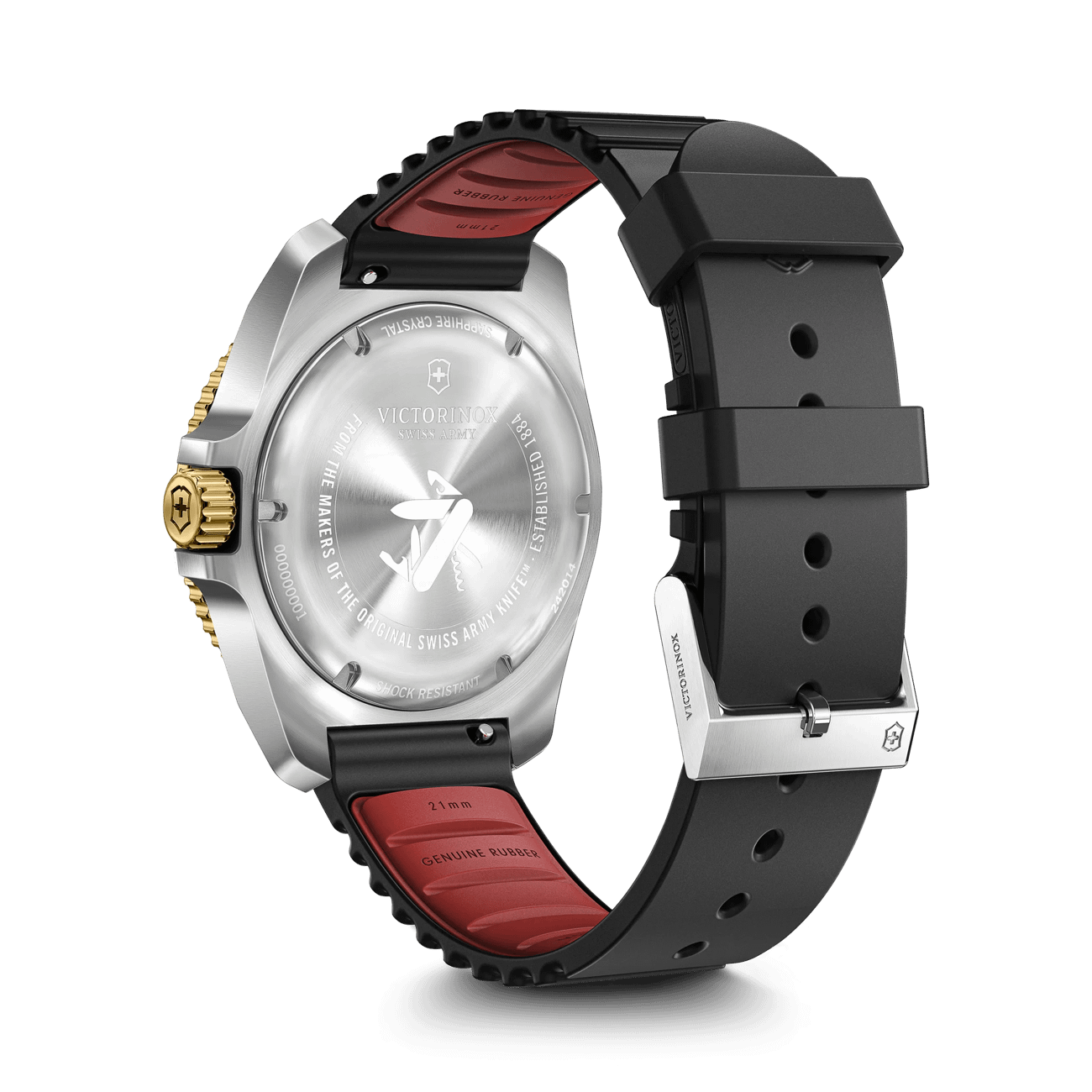 Victorinox Journey 1884 43mm Black Rubber Strap Black Dial Watch 242014