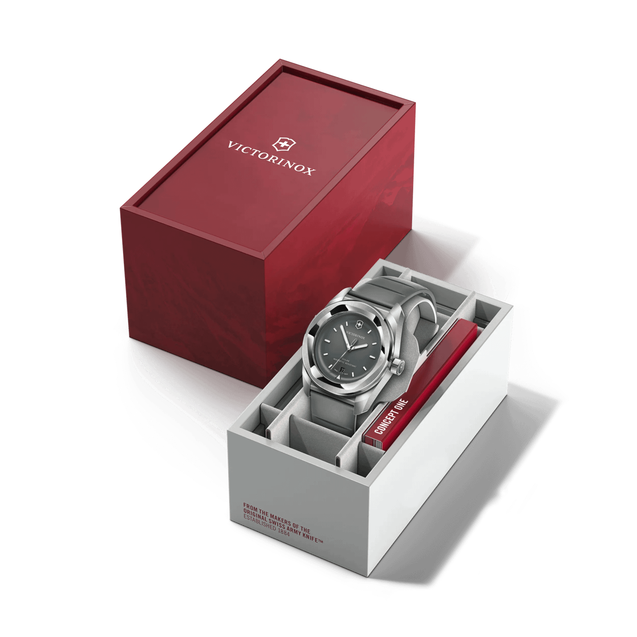 Victorinox Concept One Solar 39mm Grey Rubber and Dial Watch 242052