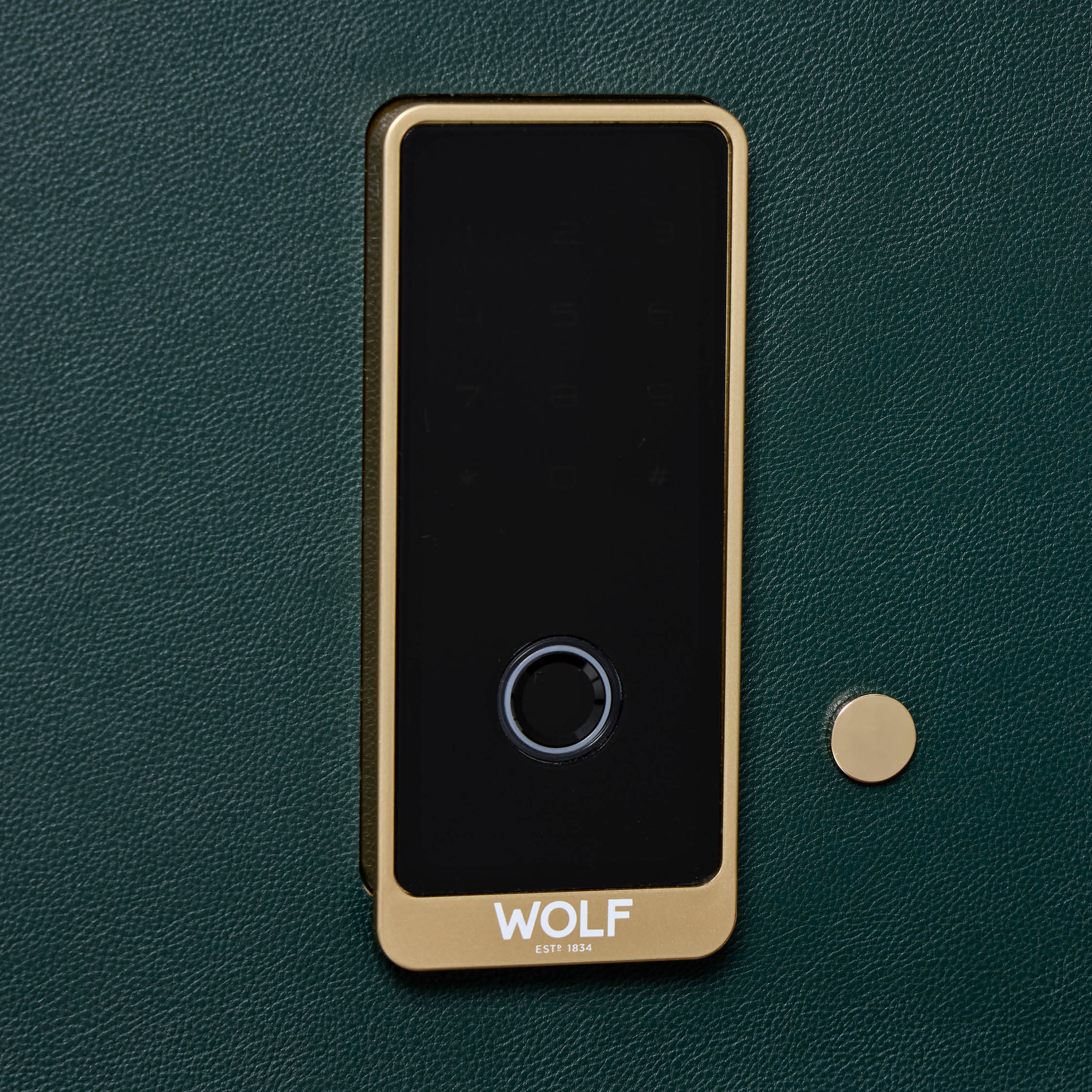 Wolf The Den 4 Piece Watch Winder Safe With Biometric Lock Storage