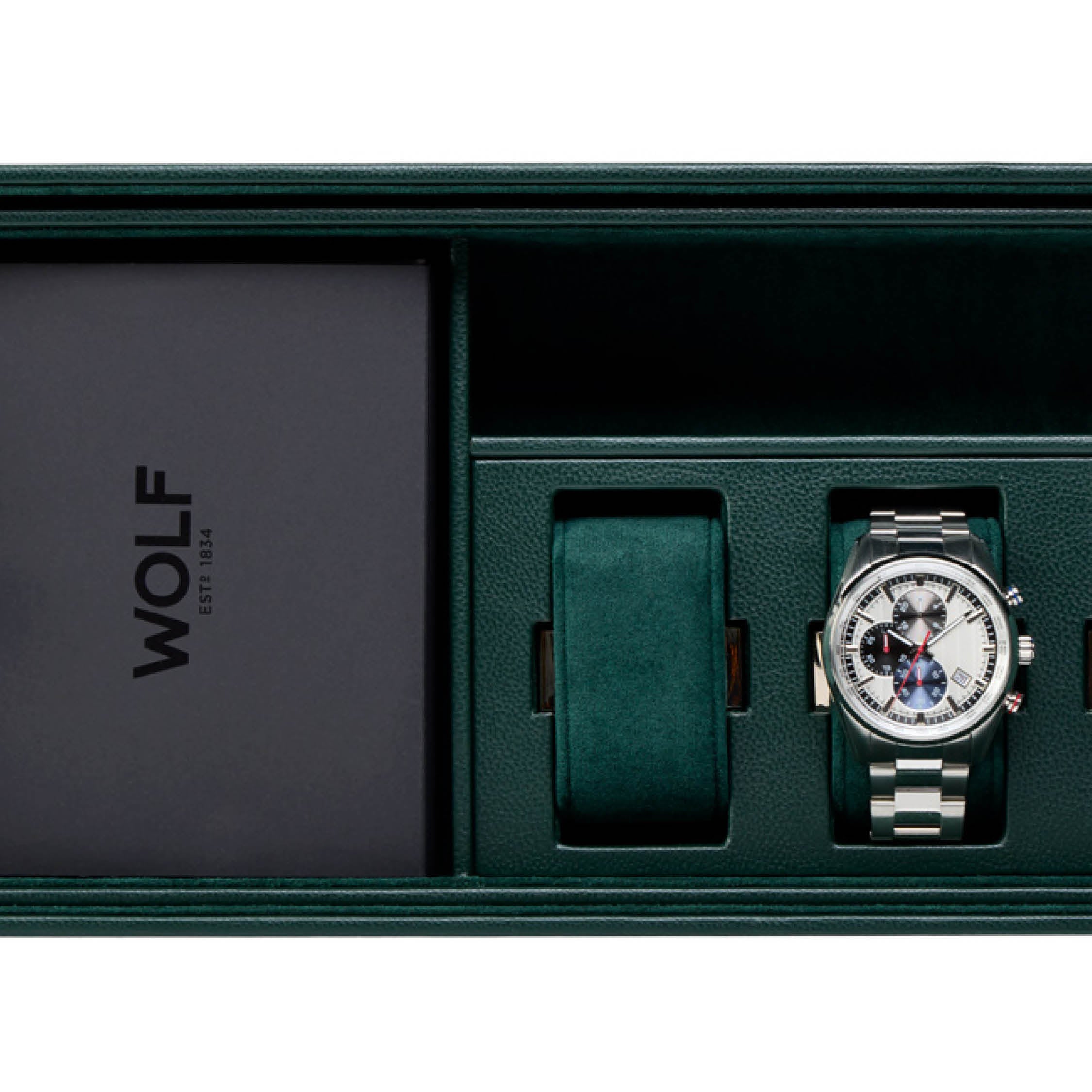 Wolf The Den 4 Piece Watch Winder Safe With Biometric Lock Storage