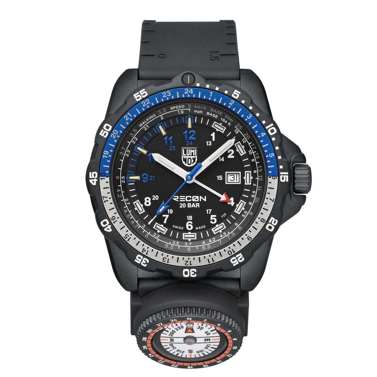 Luminox Recon Black Dial Rubber Strap Watch XL.8833