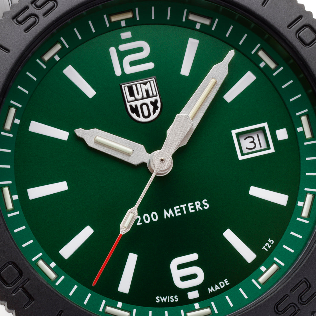 Luminox Pacific Diver Green Dial Black Steel 44mm Watch - XS.3137.B