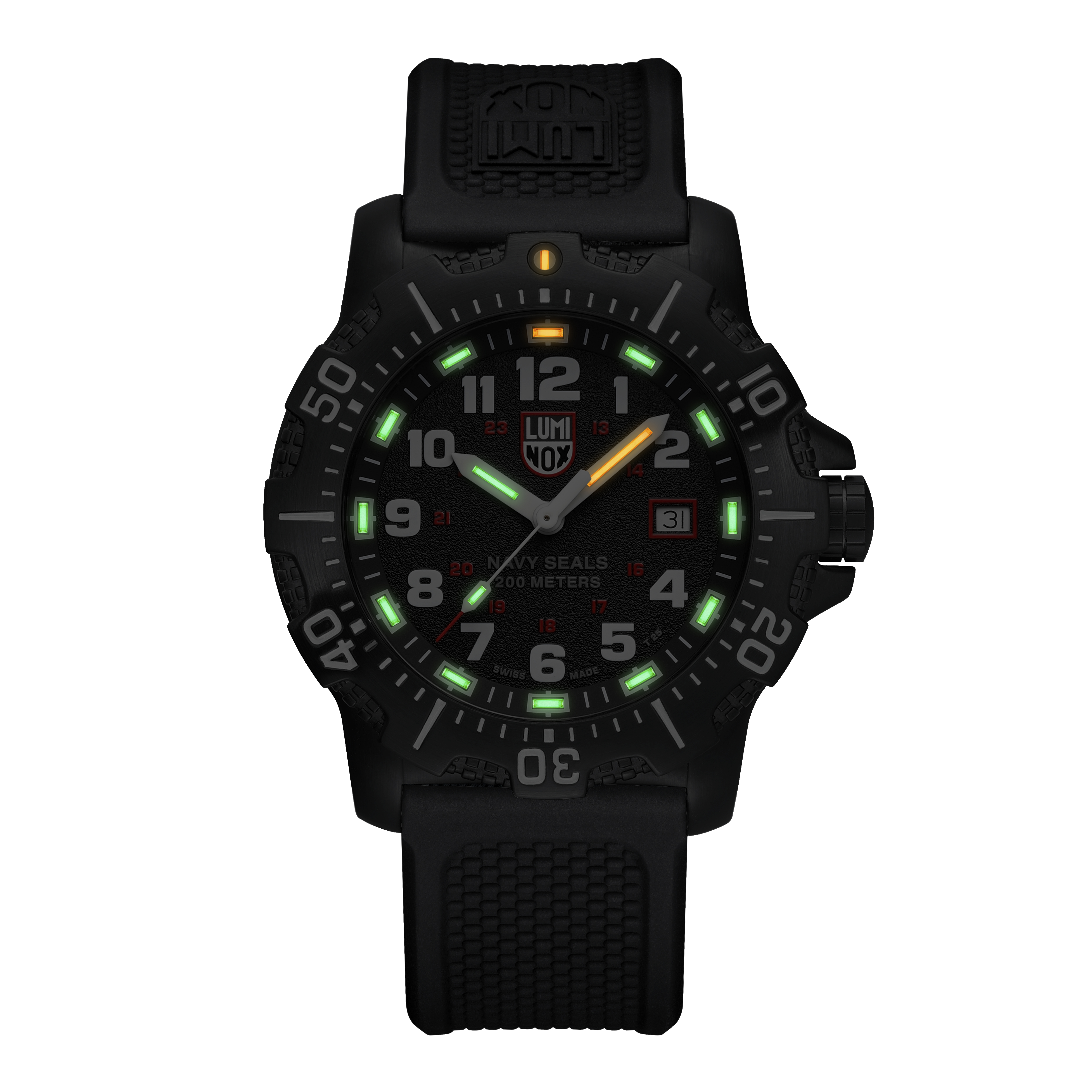 Luminox Navy Seal Black Dial Rubber Band Watch XS.4231.SET