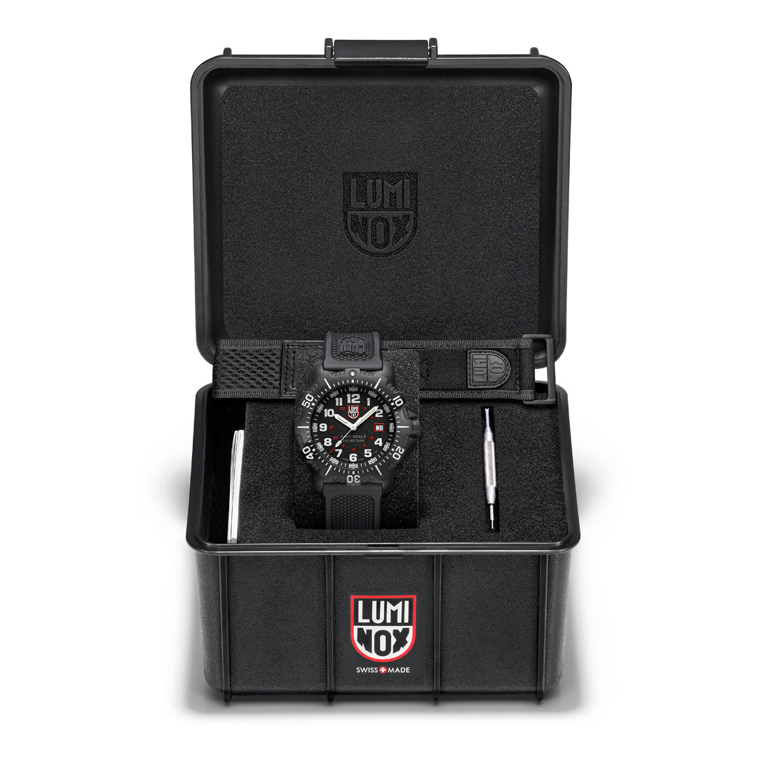 Luminox Navy Seal Black Dial Rubber Band Watch XS.4231.SET