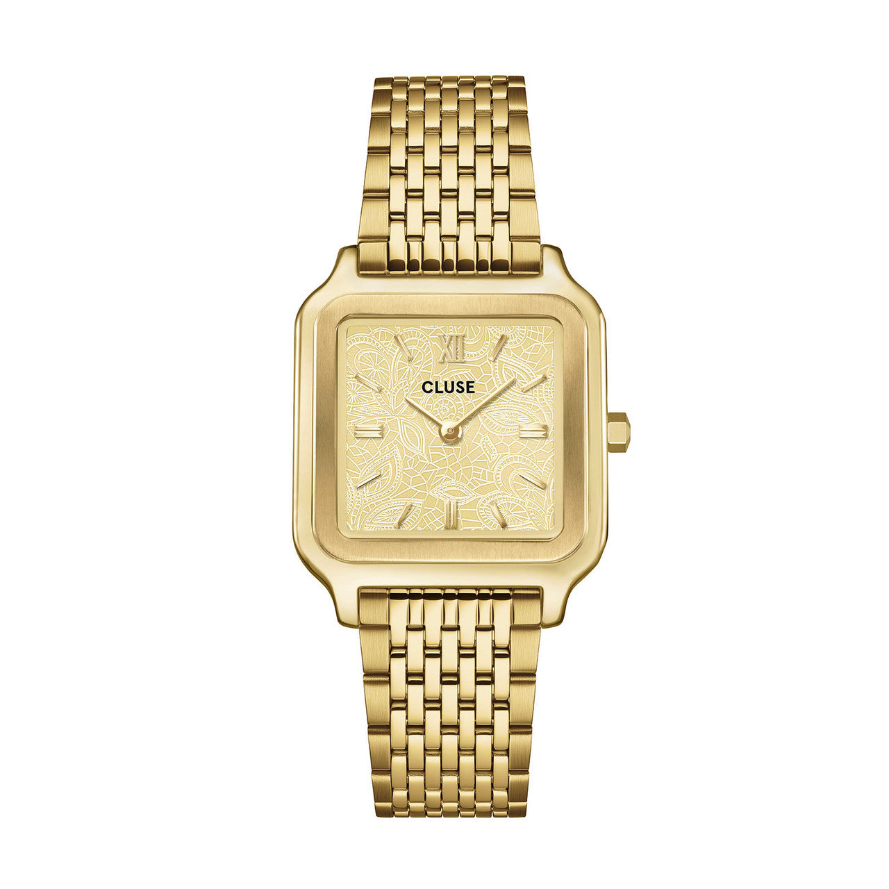 CLUSE Gracieuse Watch Stainless Steel Band Lace Textured Gold Colour Women's Watch CW11912