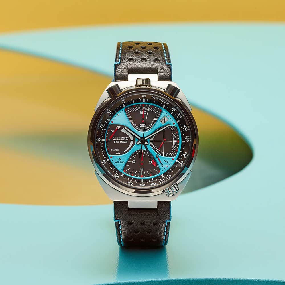 Citizen Promaster Tsuno Chronograph Black Leather Watch AV0106-01L