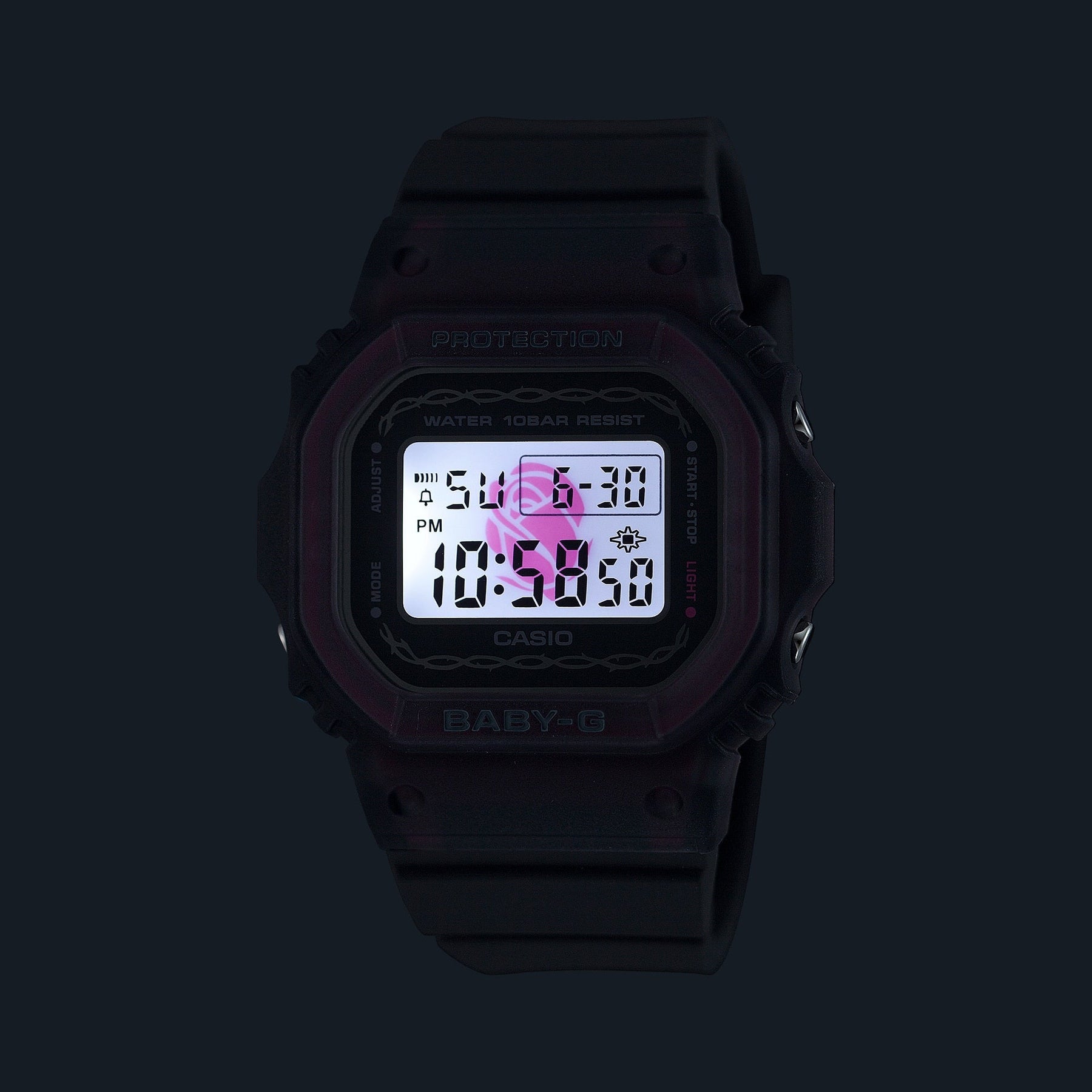 Baby G BGD-565 Series Black Resin Band Watch BGD565RS-8D