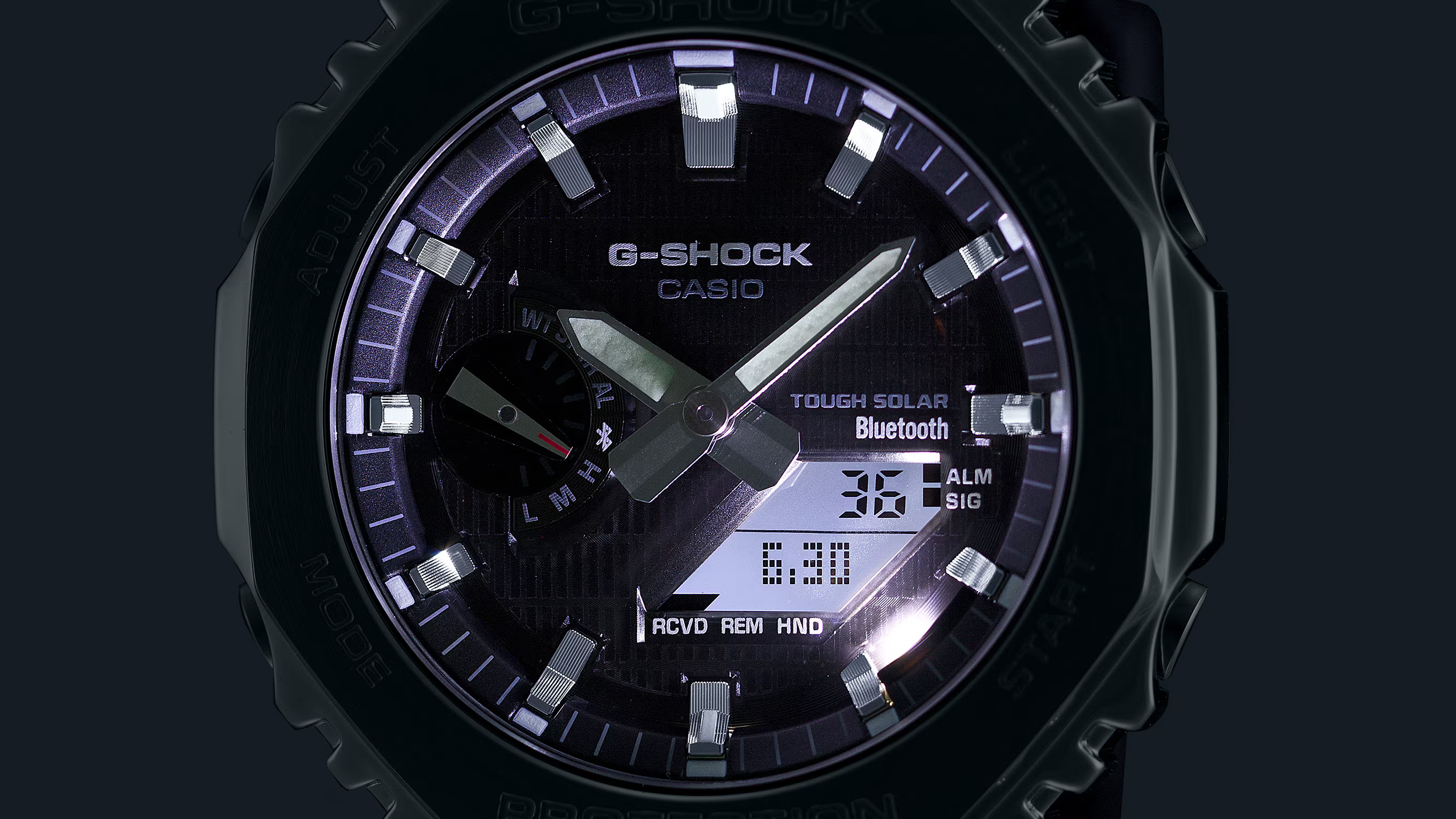 G-Shock Solar Power Blue Dial Black Resin Band Watch GBM2100A-2B