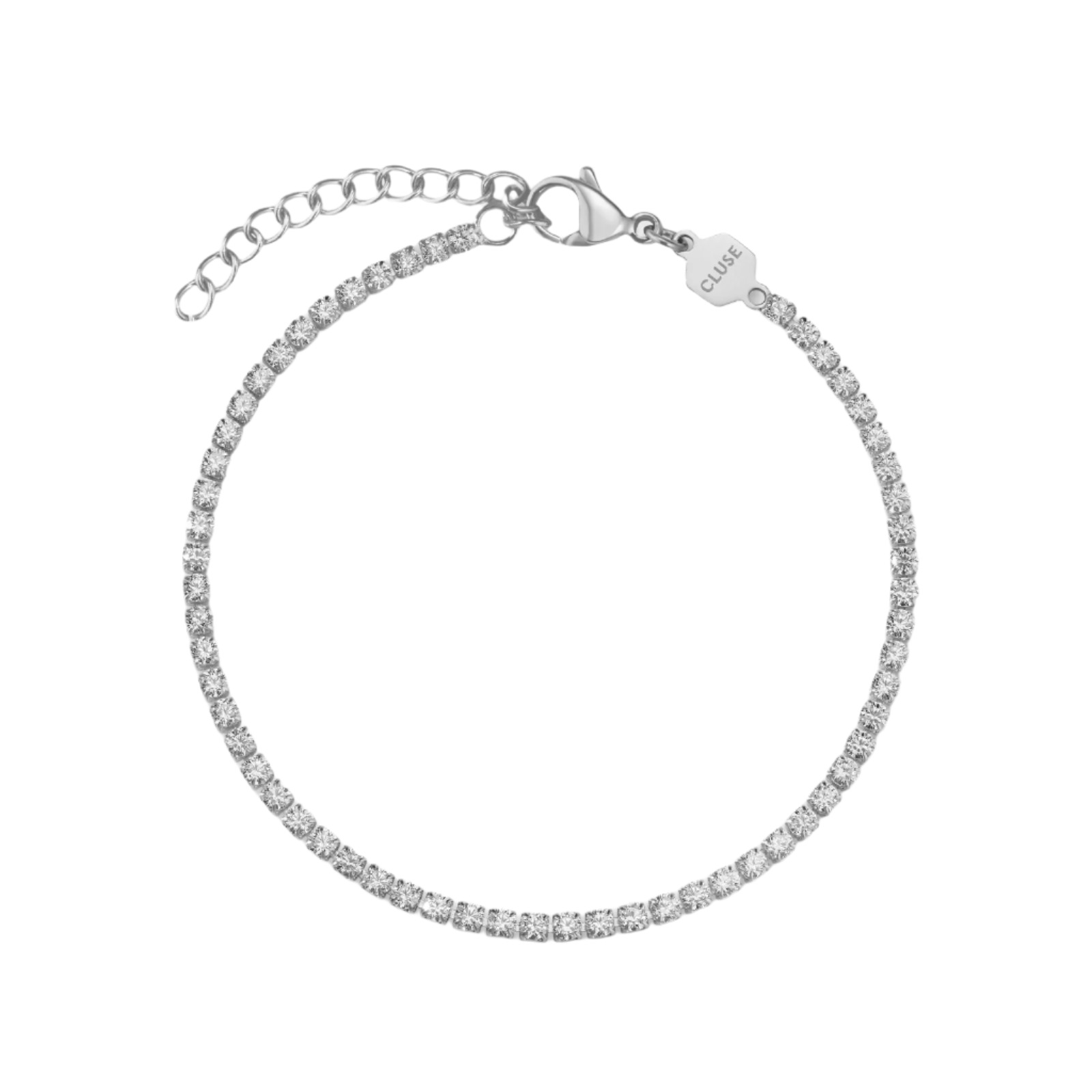 CLUSE Gracieuse Silver Link and Eleve Silver Tennis Bracelet Set CC11902
