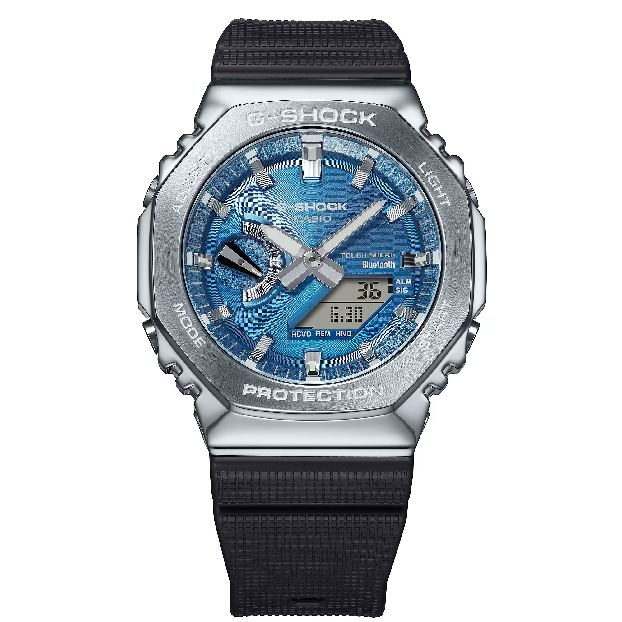 G-Shock Solar Power Blue Dial Black Resin Band Watch GBM2100A-2B