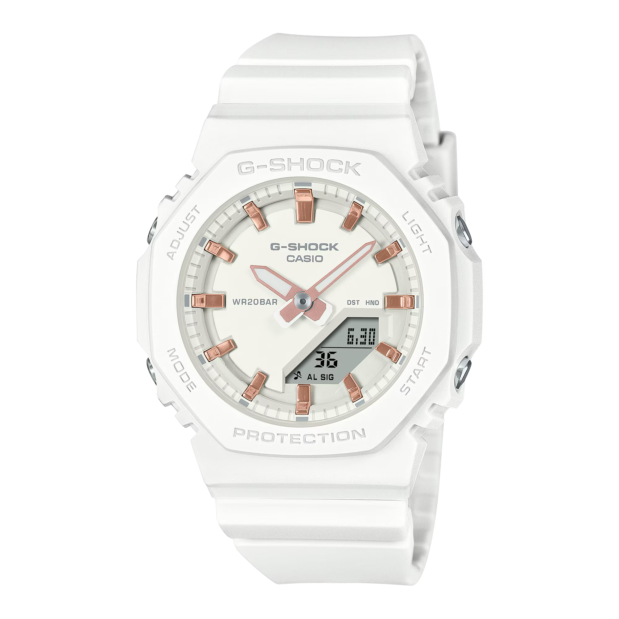 G-Shock Slim CasiOak Digital White Watch GMAP2100M-7A