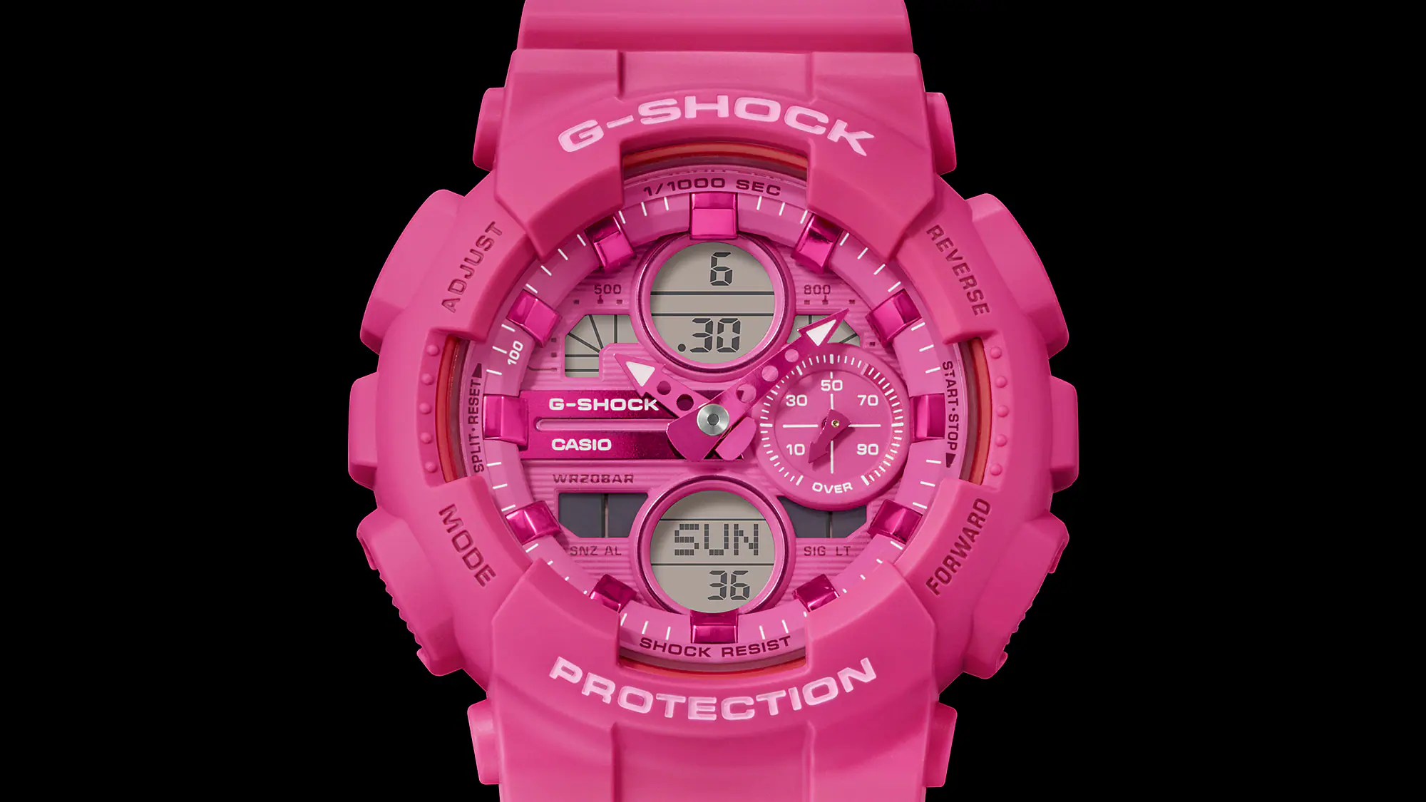 G-Shock Analog Digital DUO Mid Size Pink Resin Band and Dial Watch GMAS140PP-4A