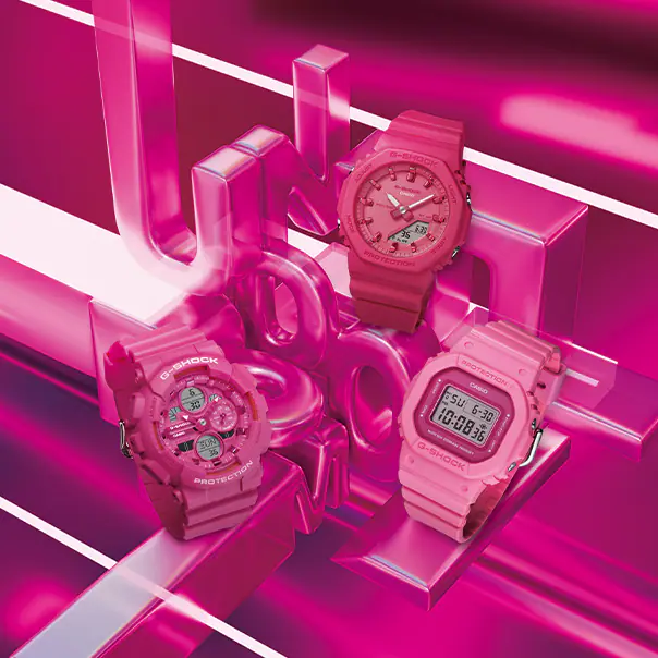 G-Shock Analog Digital DUO Mid Size Pink Resin Band and Dial Watch GMAS140PP-4A