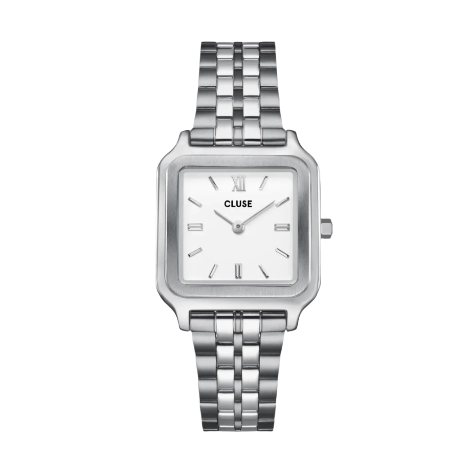 CLUSE Gracieuse Silver Link and Eleve Silver Tennis Bracelet Set CC11902