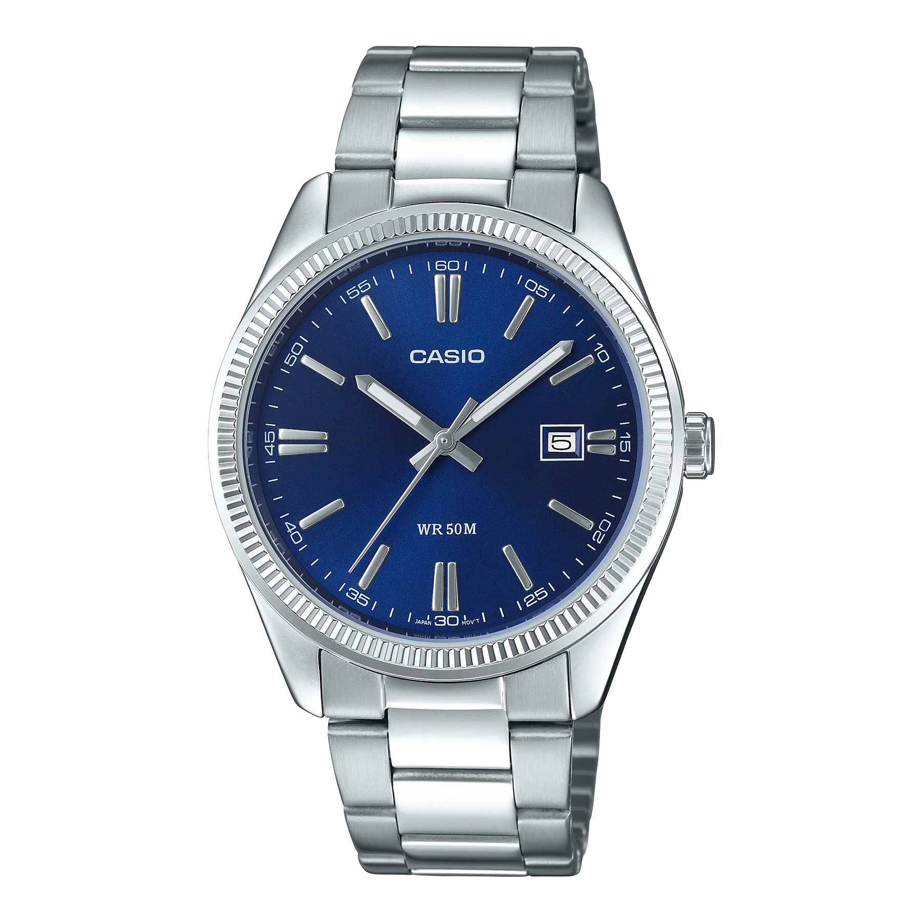 Casio Stainless Steel Blue Dial Watch MTP1302PD-2A