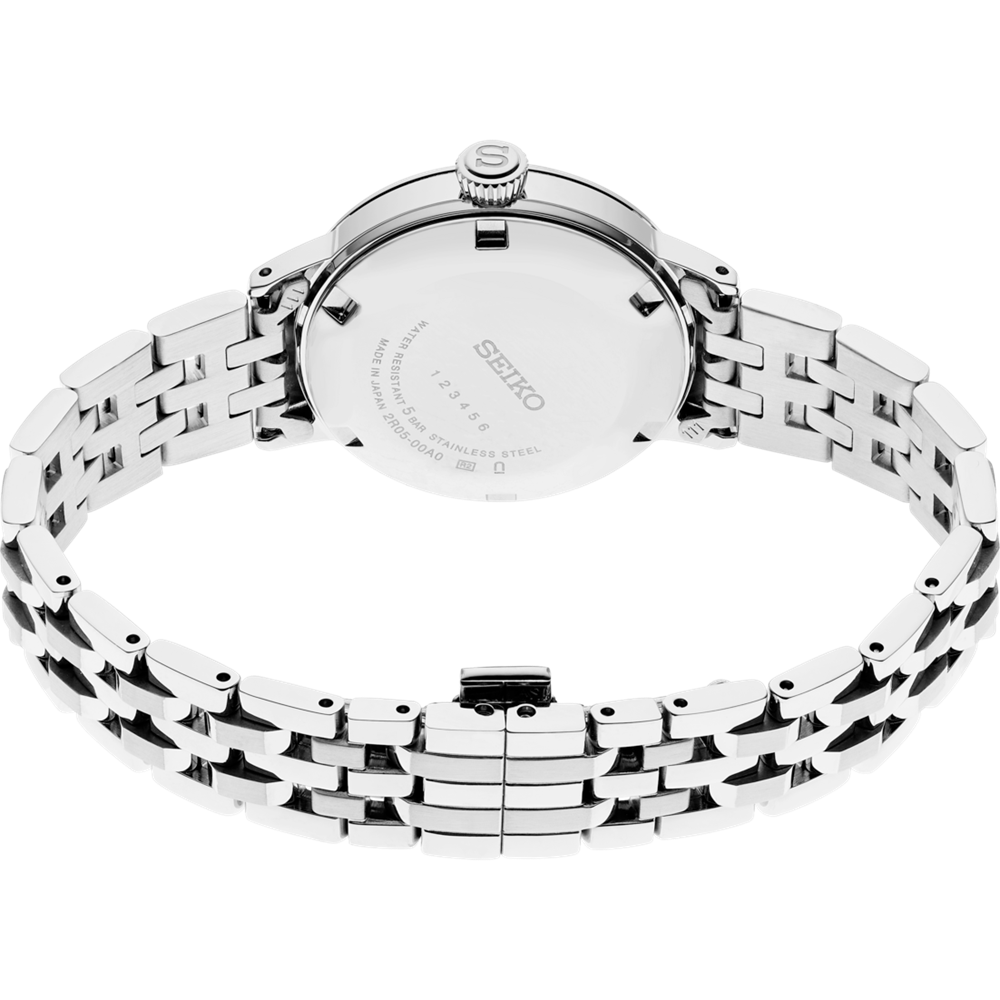 Seiko Presage Cocktail Time 'Hot Buttered Rum Cow' White Dial Watch Diamonds SRE017J