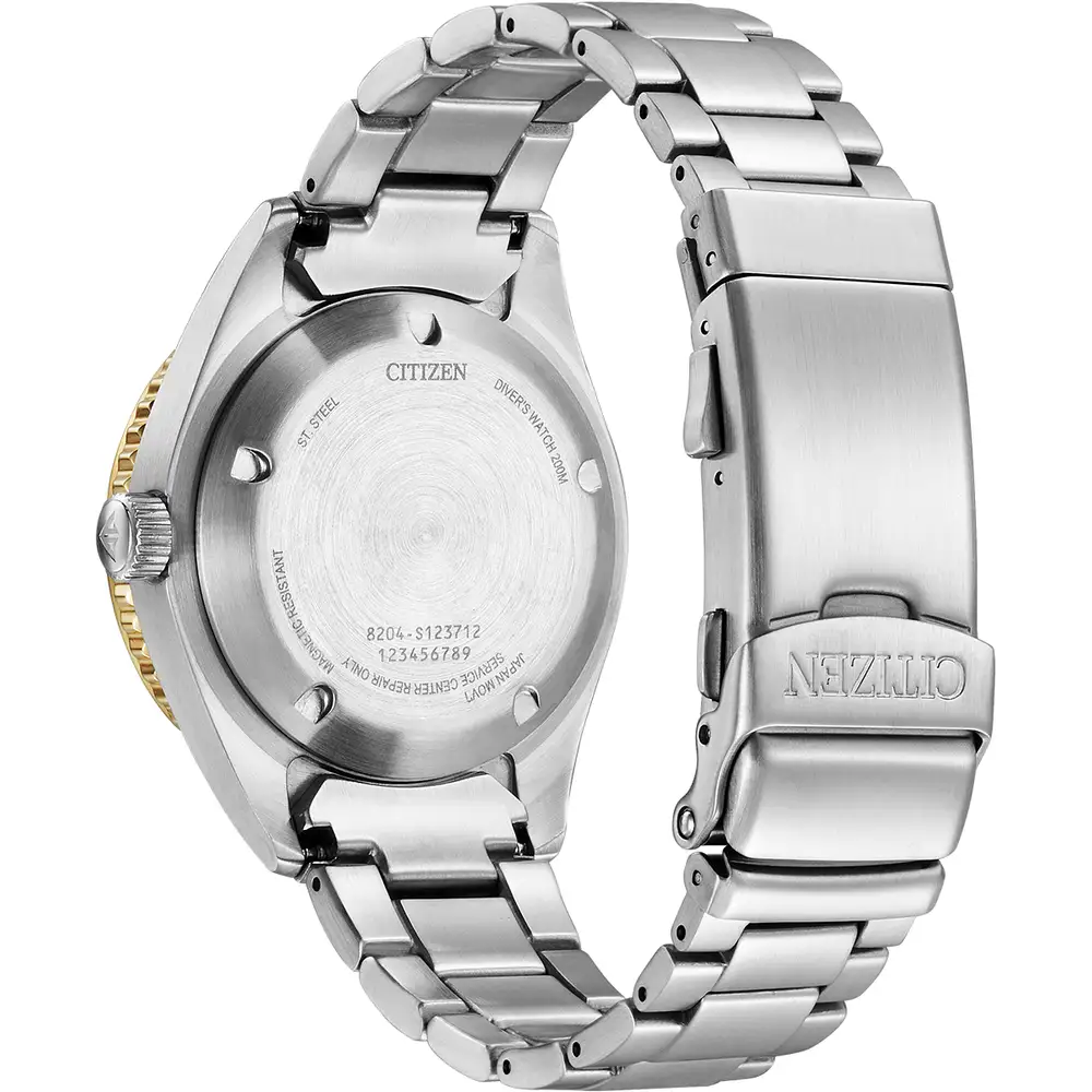 Citizen Promaster Automatic Stainless Steel Strap Black Dial Watch NY0125-83E