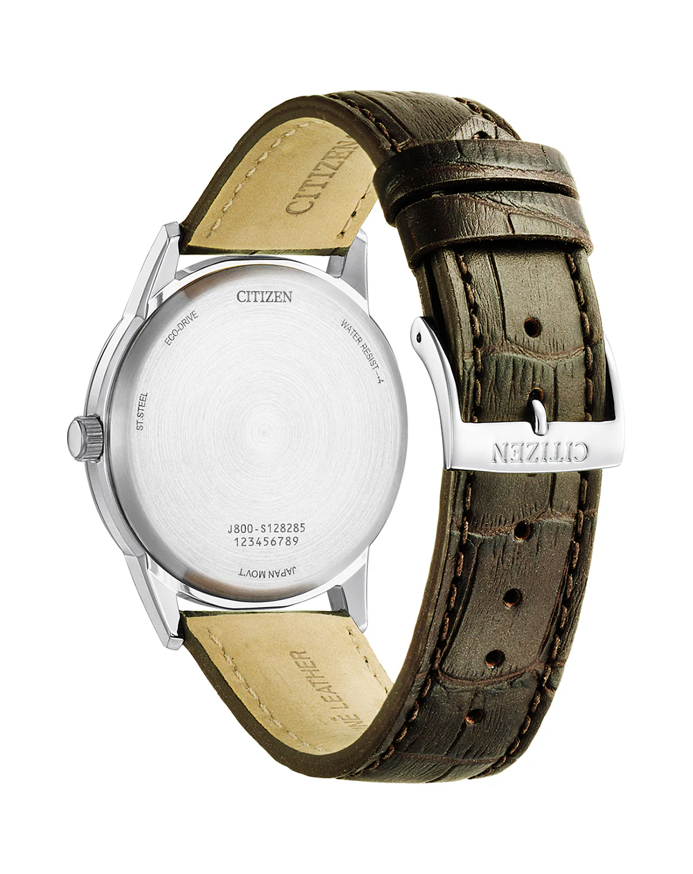 Citizen Eco-Drive Classic Cream Dial Brown Leather Band Men's Watch AW0100-19A