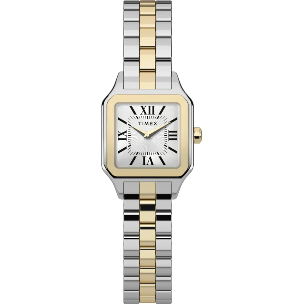 Timex Legacy Addison Trend Square Silver Dial Two Toned Stainless Steel Women's Watch TW2Y23900