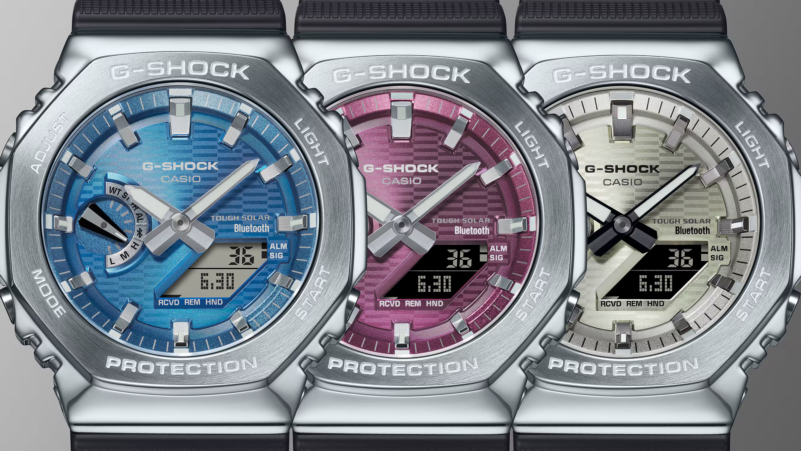 G-Shock Solar Power Blue Dial Black Resin Band Watch GBM2100A-2B